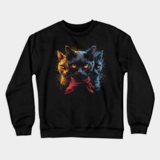 Cute Ninja Cats Gang Crewneck Sweatshirt